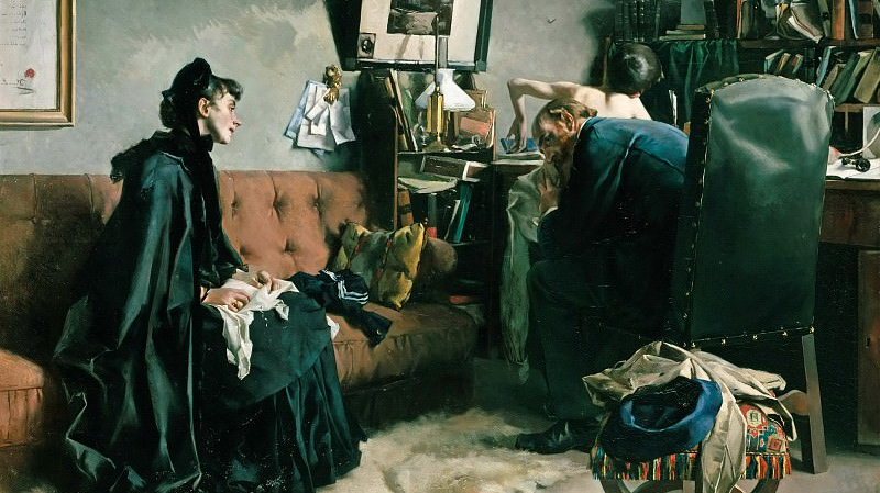 Хуго фон Хаберман. На приеме у доктора (фрагмент). 1886