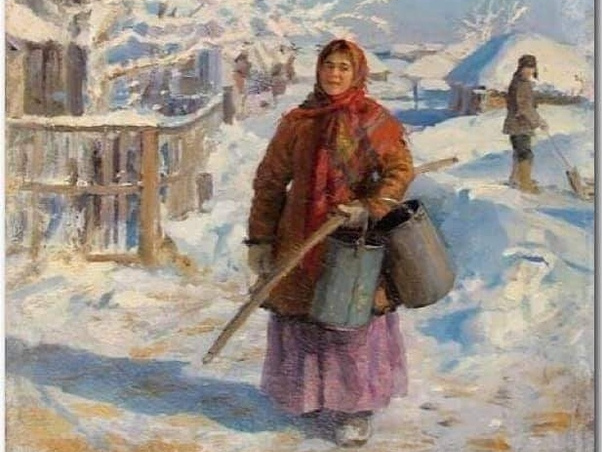 Федот Сычков. По воду (фрагмент). 1927