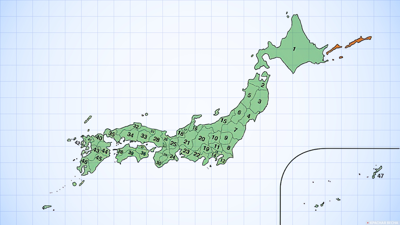 Япония — карта префектур
