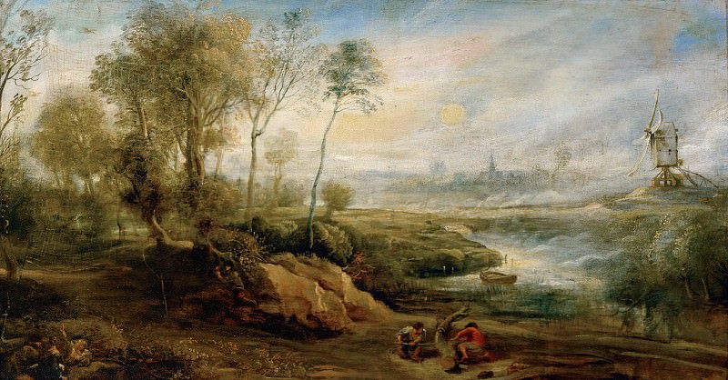 Питер Пауль Рубенс. Пейзаж с птицеловами. 1635 — 1640