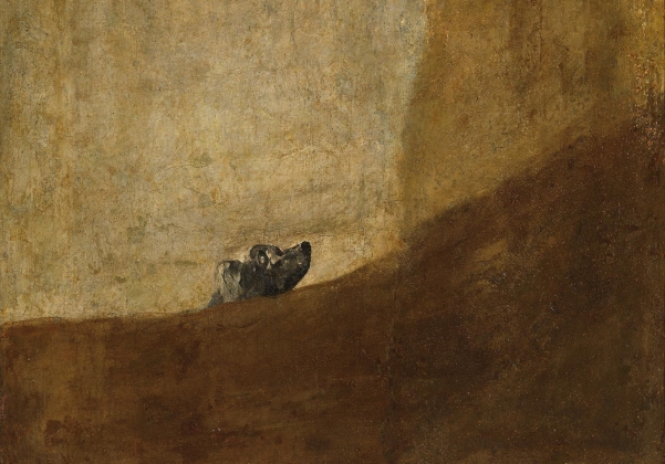 Франсиско Гойя. Собака (фрагмент). 1823