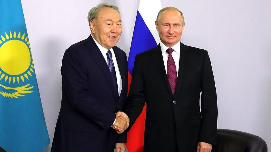 Владимир Путин с Нурсултаном Назарбаевым