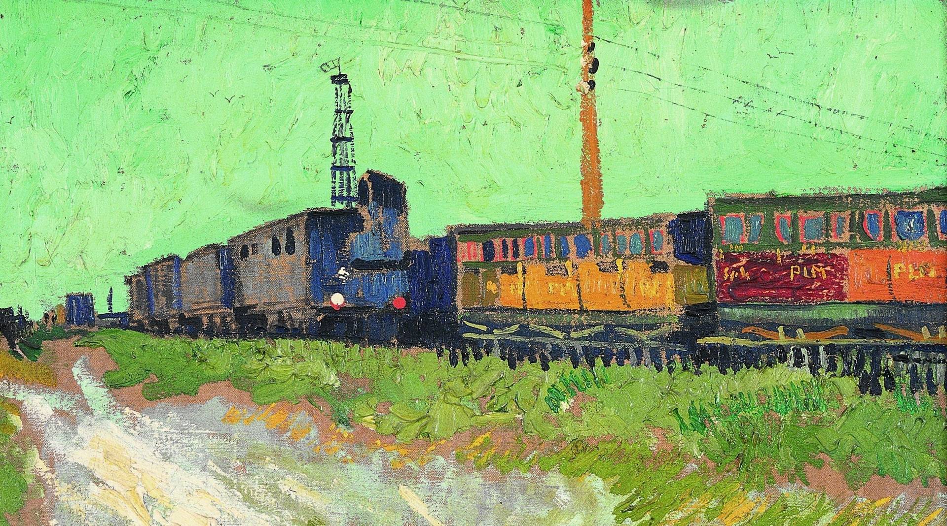Винсент Ван Гог. Железнодорожные вагоны (фрагмент)