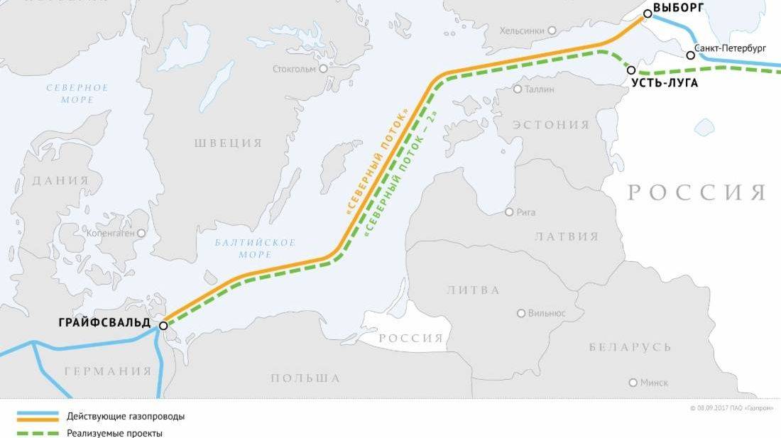 Карта «Северного потока — 2»