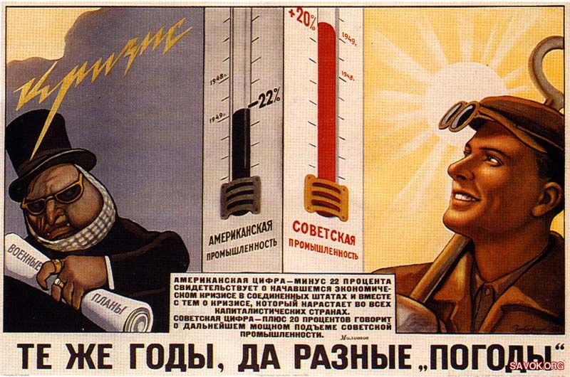 «Те же годы, да разные погоды», плакат, СССР