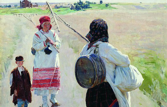 Виноградов Сергей Арсеньевич. На работу (фрагмент). 1895