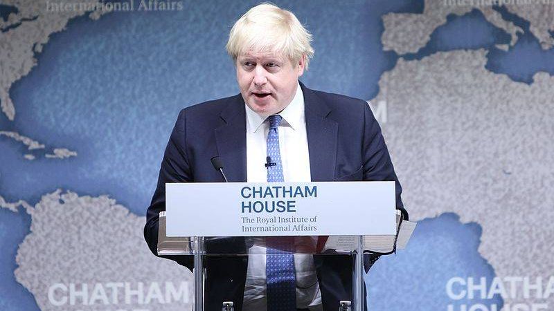 Министр иностранных дел Борис Джонсон выступает в лондонском Chatham House, 2 декабря 2016 года