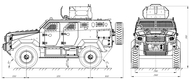 Чертеж броневика TARLON