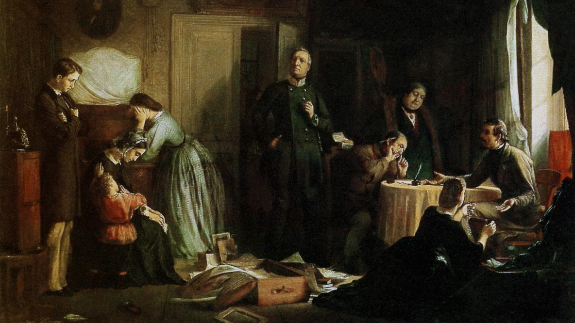 Фирс Журавлев. Кредитор описывает имущество вдовы. 1862