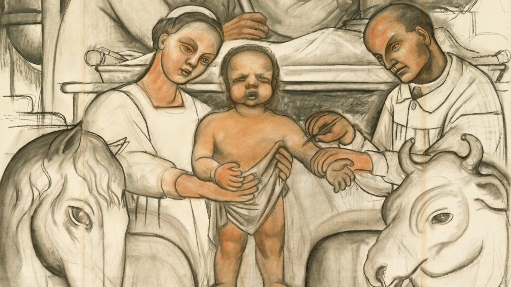 Диего Мария Ривера. Вакцинация (фрагмент). 1932