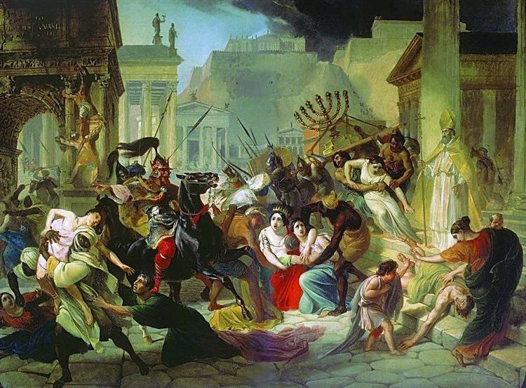 К. Брюллов. Нашествие Гензериха на Рим. 1836