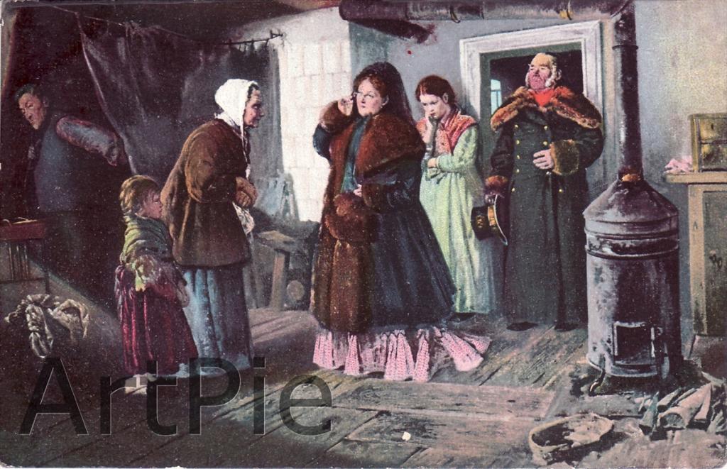 В. Е. Маковский. Посещение бедных. 1874 год.