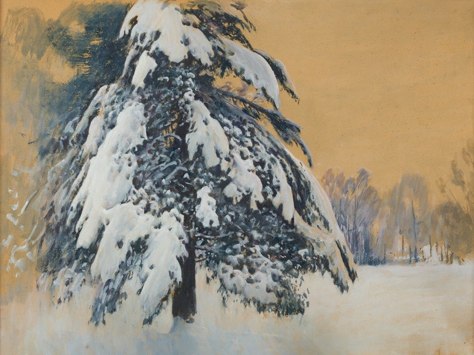 Юлиан Фалат. Снежная шапка (фрагмент). 1907