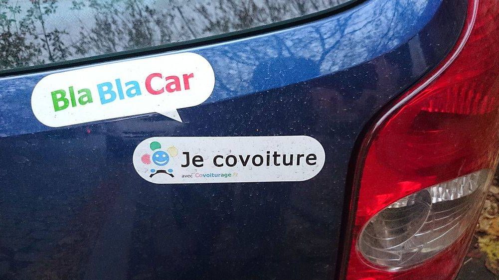 стикет BlaBlaCar на автомобиле