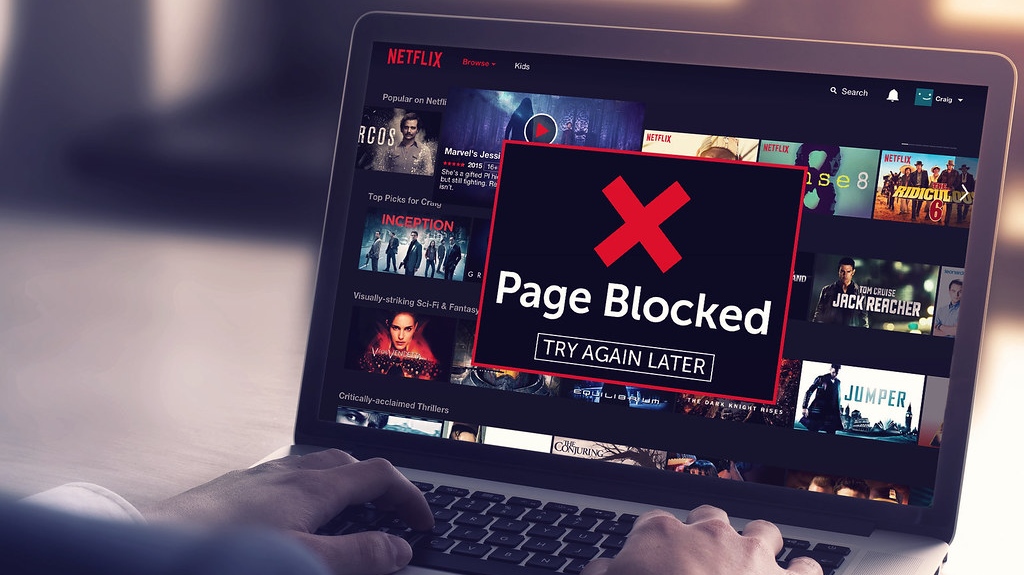 Экран блокировки в сервисе Netflix