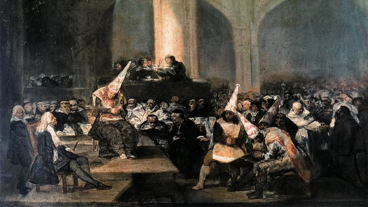 Франсиско де Гойя. Трибунал инквизиции (фрагмент). 1819