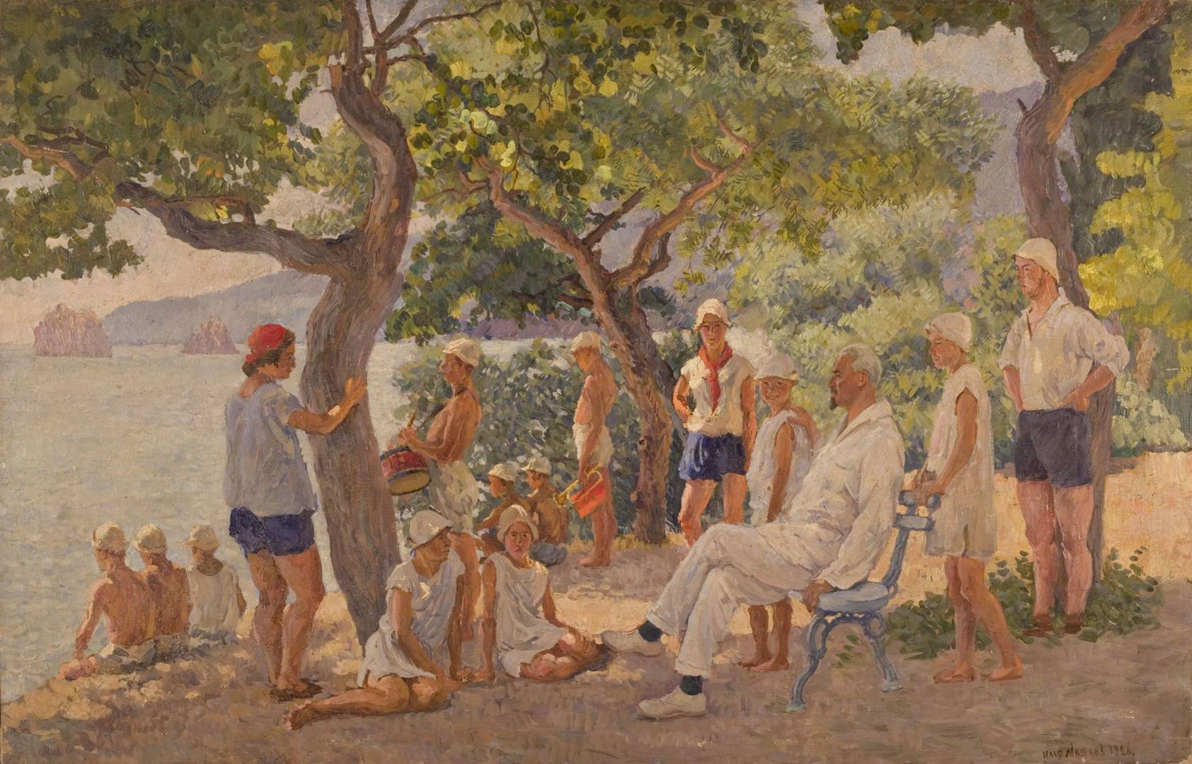 Илья Машков. В пионерском лагере. 1926