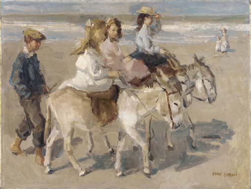 Исаак Исраелс. Езда на ослах по пляжу. 1900-1903