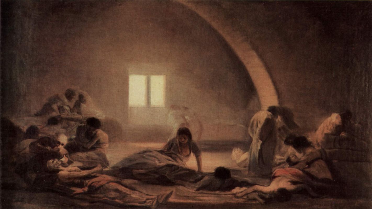 Франсиско де Гойя. Чумной барак. 1810