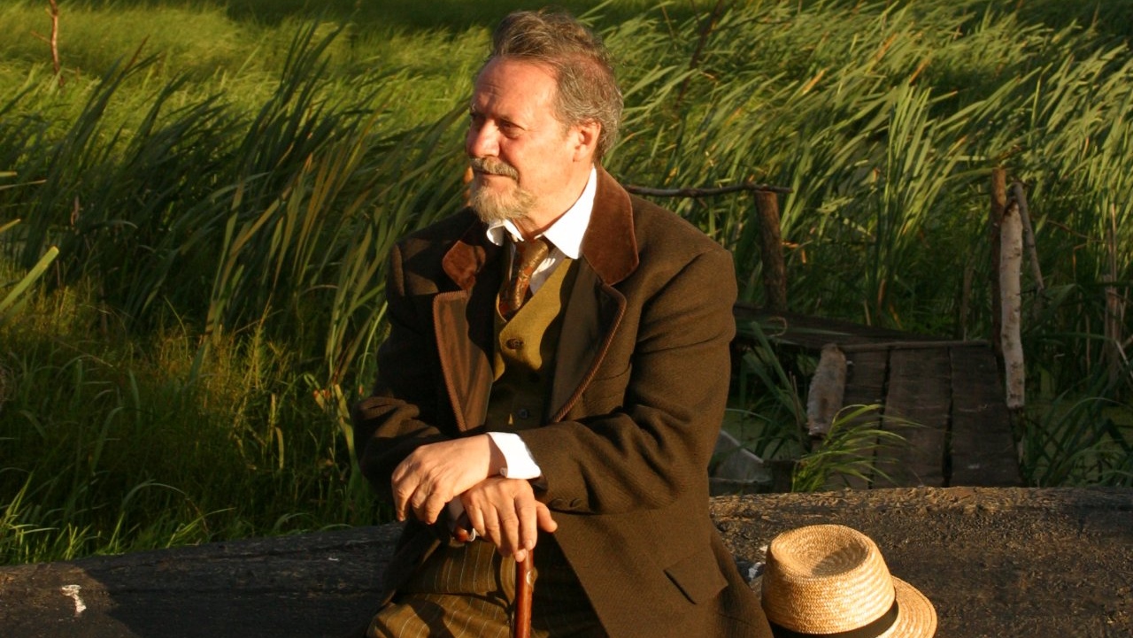 Юрий Соломин на съемках фильма Чайка (2005) в 2003 году.
