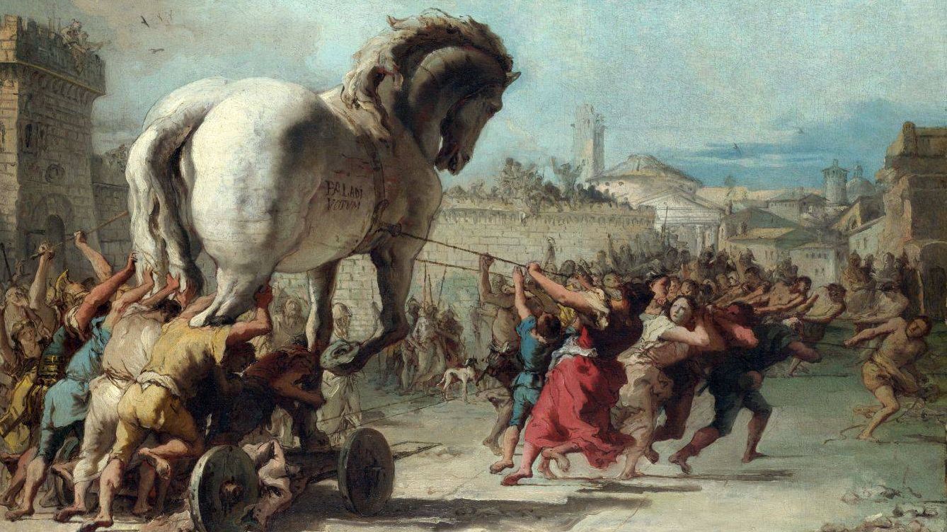 Джованни Доменико Тьеполо. 1773Шествие троянского коня в Трою.