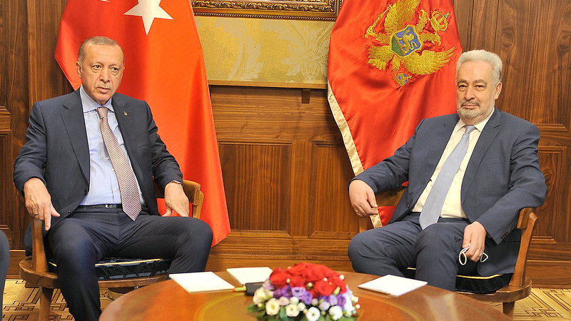 Встреча премьер-министра Черногории Здравко Кривокапича и президента Турции Реджепа Тайипа Эрдогана