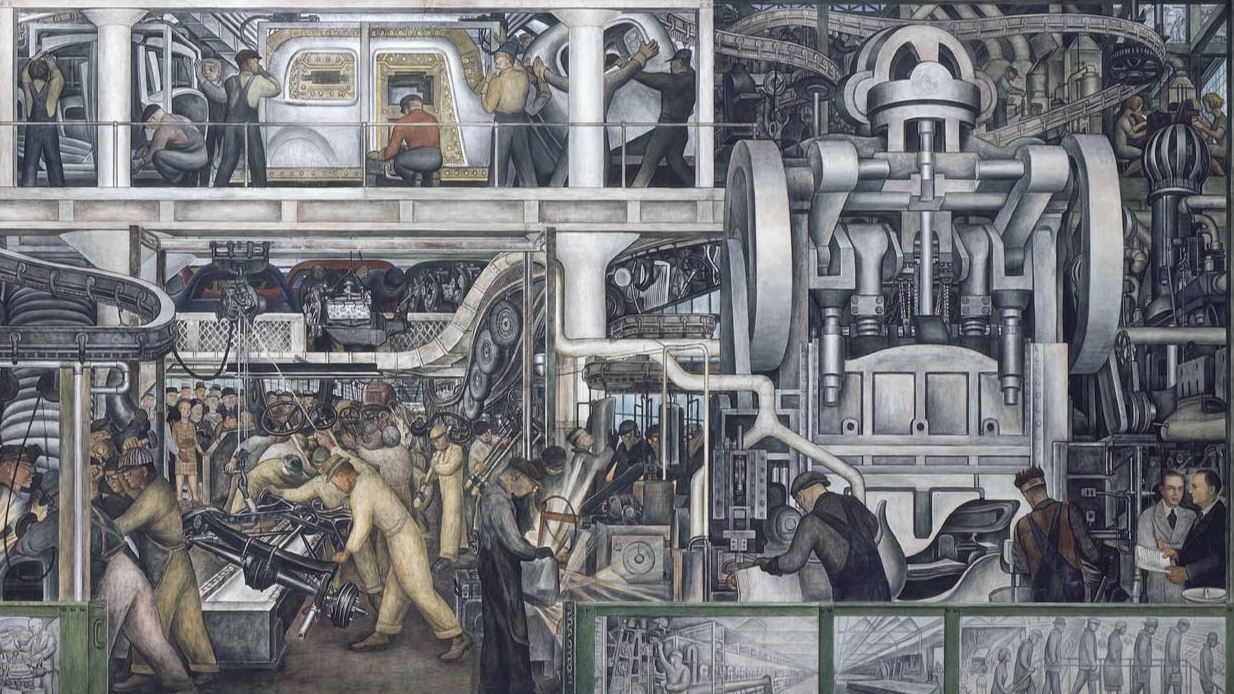 Диего Ривера. Индустрия Детройта (фрагмент). 1932-33
