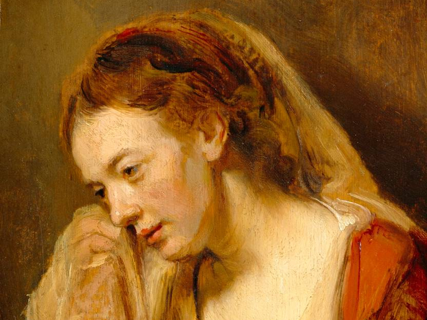 Рембрандт Харменс ван Рейн. Женщина плачет (фрагмент). 1644