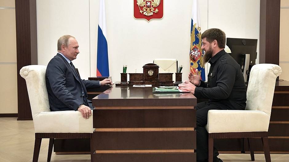 Рабочая встреча Владимира Путина с Рамзаном Кадыровым