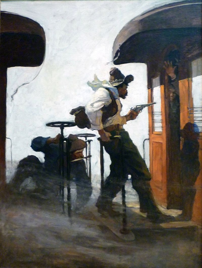 Ньюэлл Конверс Уайет «Великое ограбление поезда» (1912)
