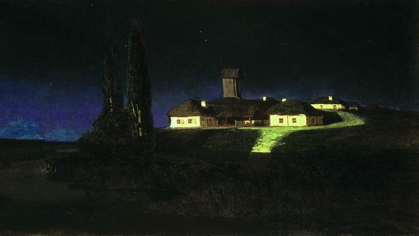 Архип Куинджи. Украинская ночь (фрагмент). 1876