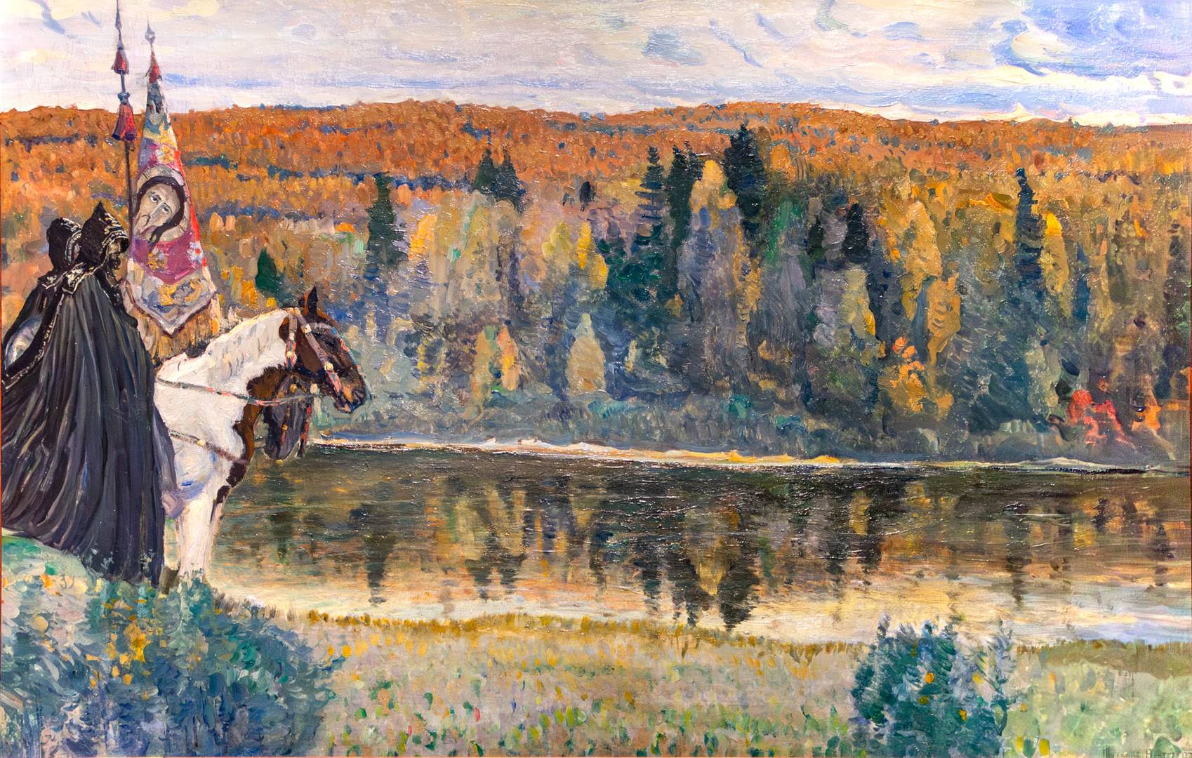 Михаил Нестеров. Святые воины Пересвет и Ослябя. Начало 1920-х годов