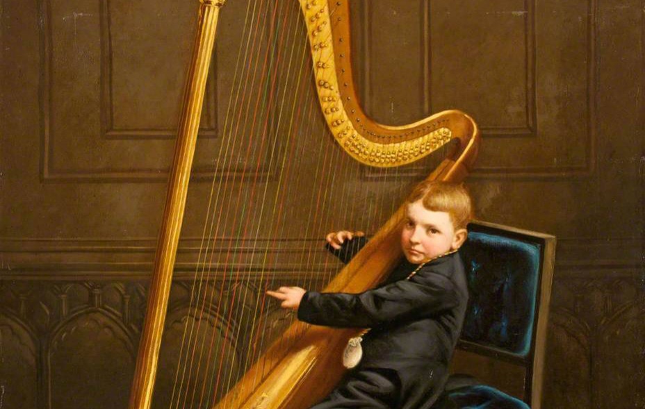 Джордж Фредерик Харрис. Мальчик с арфой (фрагмент). 1882