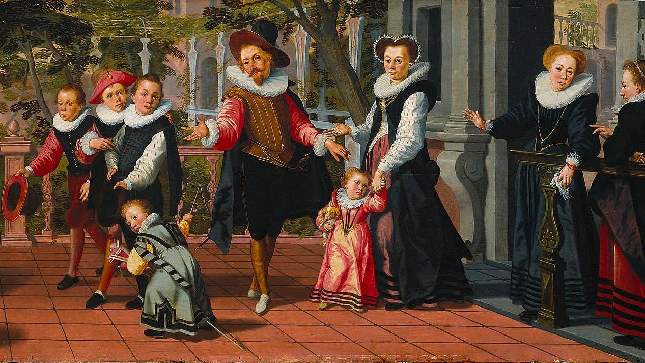 Арт Питерс. Богатые дети, бедные родители. 1599 г. Фрагмент