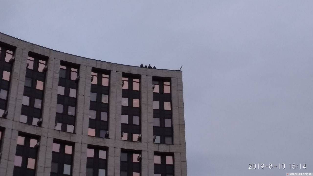 Люди на крыше