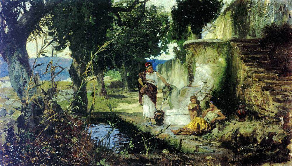 Генрих Семирадский. Сцена у колодца. 1890