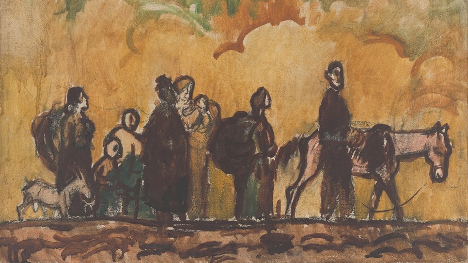 Киприан Майерник. Беженцы (фрагмент). 1945