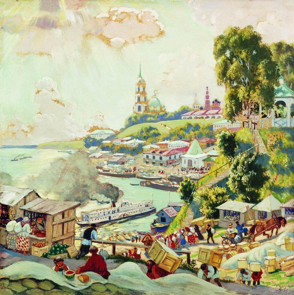 Борис Кустодиев. На Волге. 1910