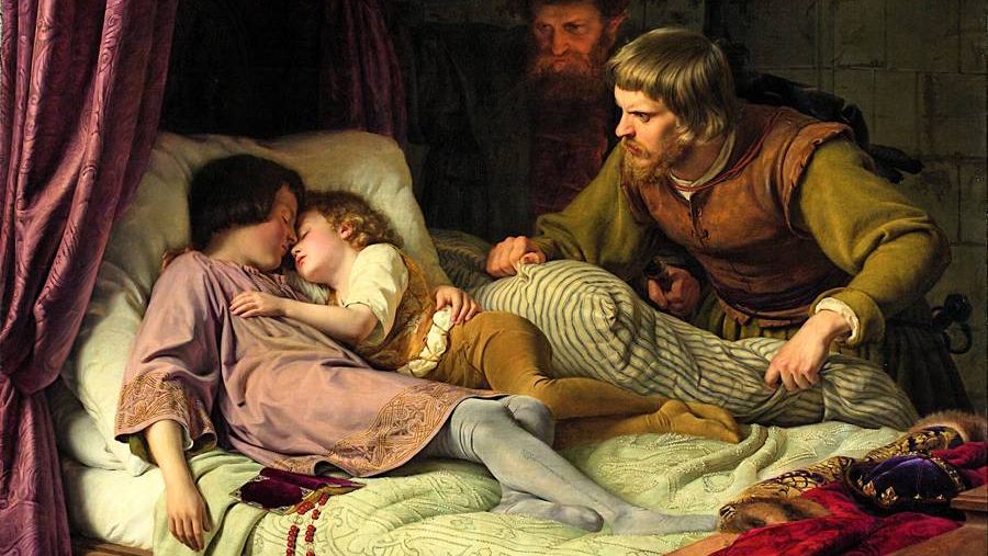 Фердинанд Теодор Хильдебрандт. Убийство сыновей Эдуарда IV (1835, Дюссельдорф, Художественный музей)