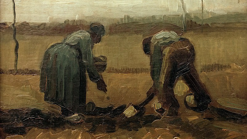 Винсент Ван Гог. Крестьяне, сажающие картофель. 1885