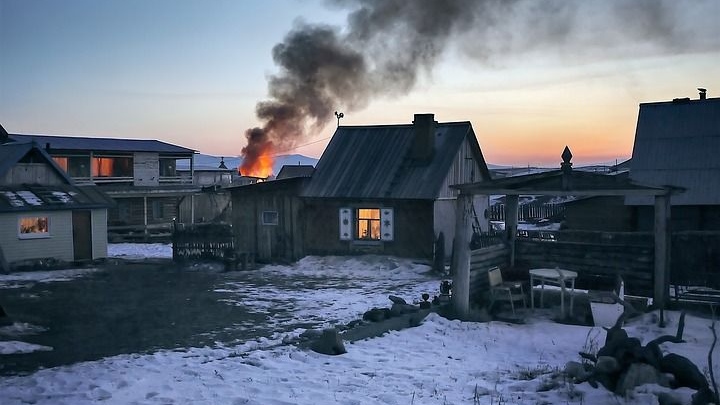 Пожар в деревне