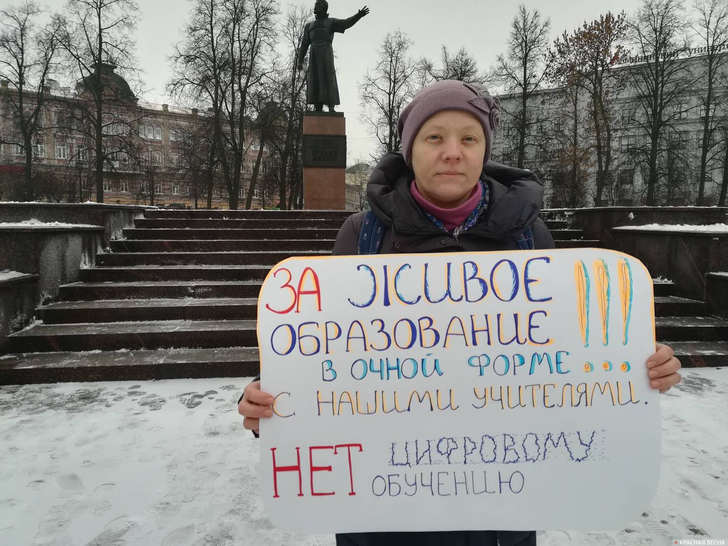 Пикет против дистанта в Нижнем Новгороде