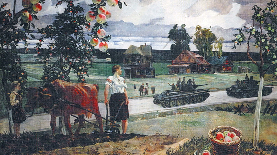 Александр Дейнека. Едут на войну. 1944