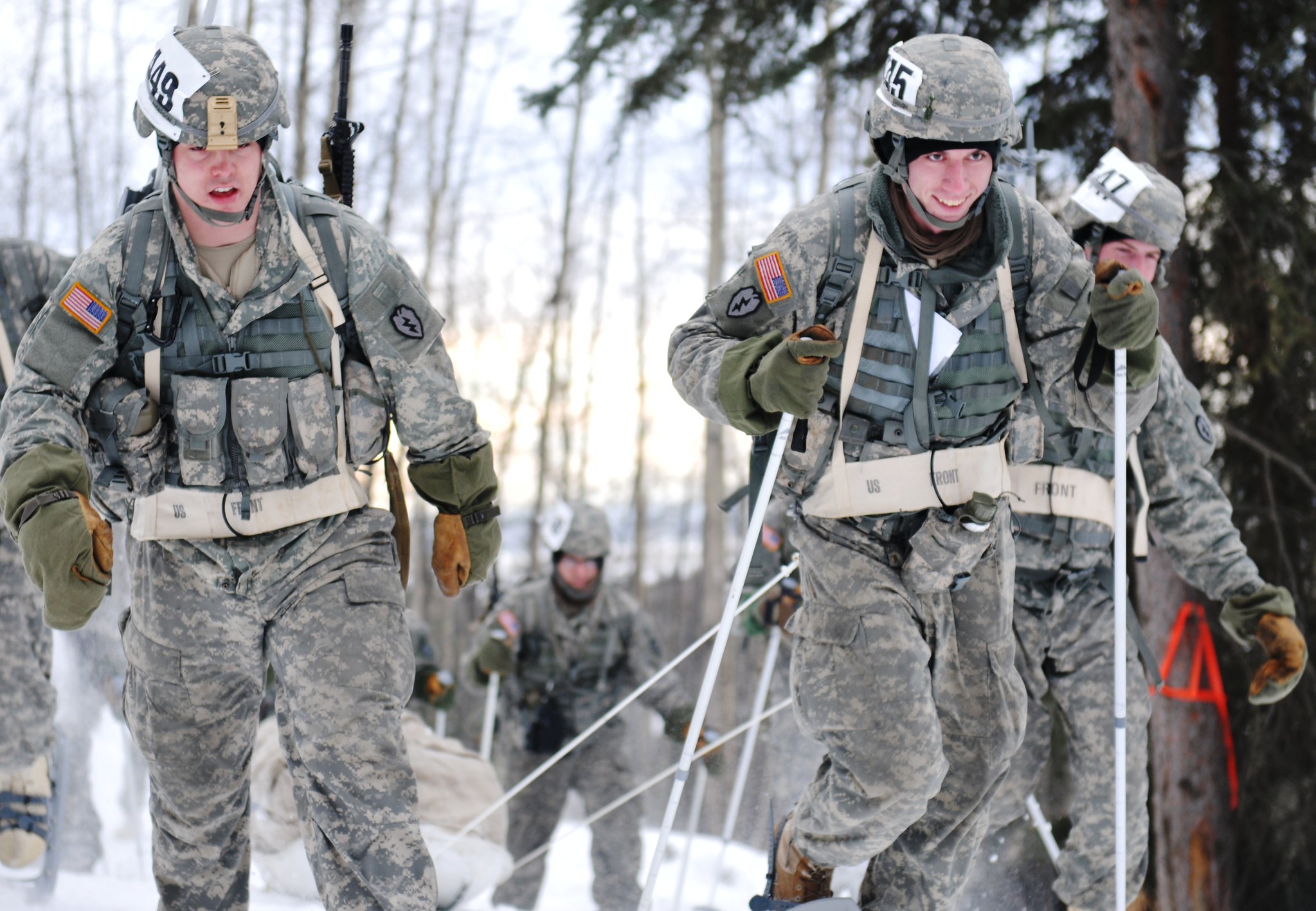 Американские солдаты в зимней форме