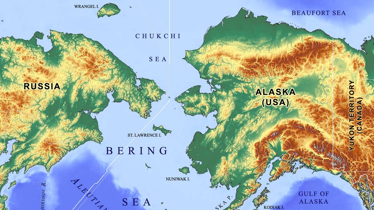 От евразии северная америка отделяется. Берингов пролив. Карта Берингова пролива и Аляски. Северная Америка Берингов пролив. Берингов пролив на карте.