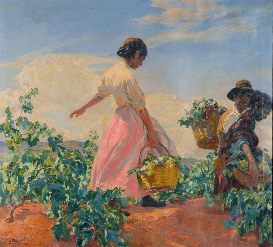 Хосе Монгрел. Сбор винограда. 1917