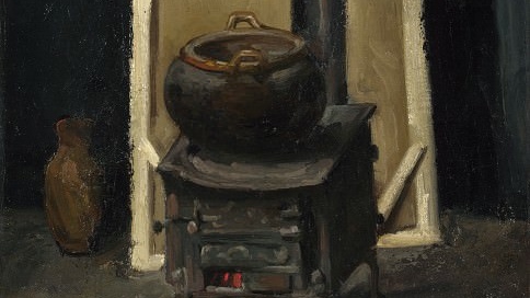 Поль Сезанн. Печка в мастерской художника (фрагмент). 1865