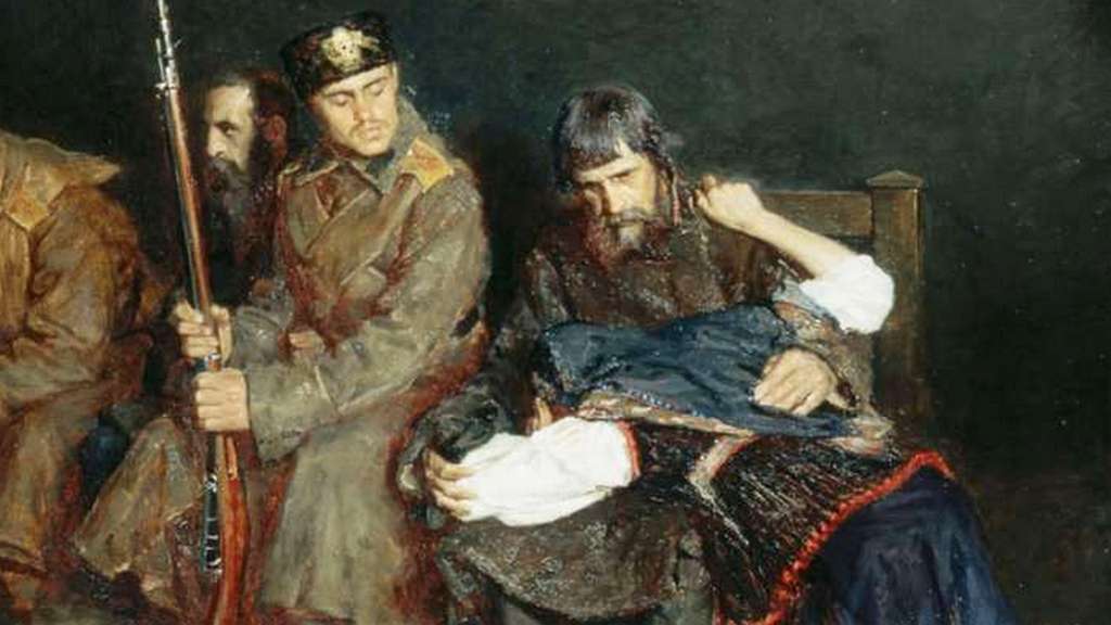 Николай Касаткин. В коридоре окружного суда (фрагмент). 1897