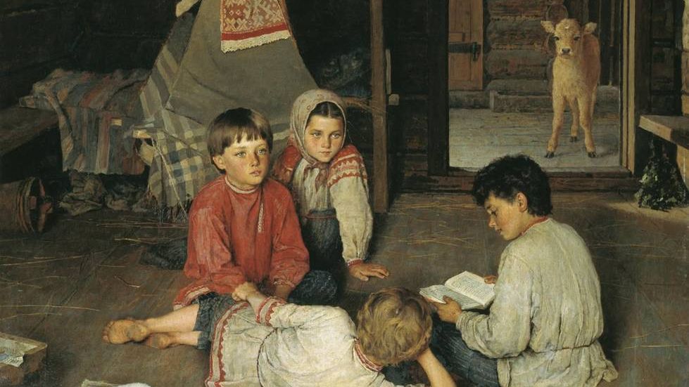 Николай Богданов-Бельский<br>«Новая сказка». Фрагмент. 1891