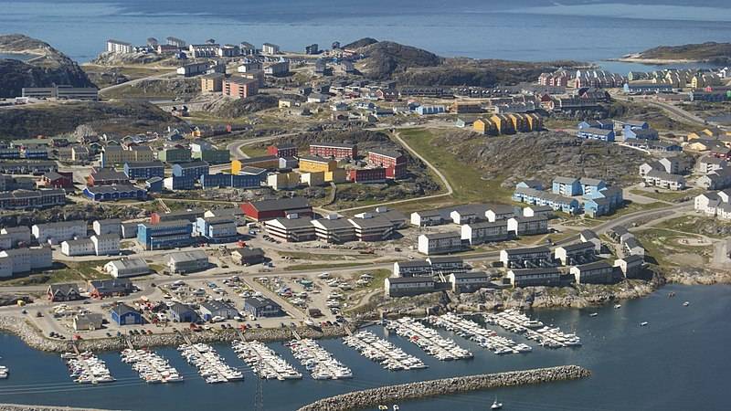 Аэрофотосъемка района Нуусуак Нуук, столицы Гренландии